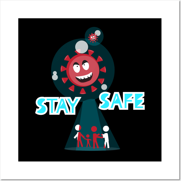 Stay Safe Wall Art by Wilda Khairunnisa